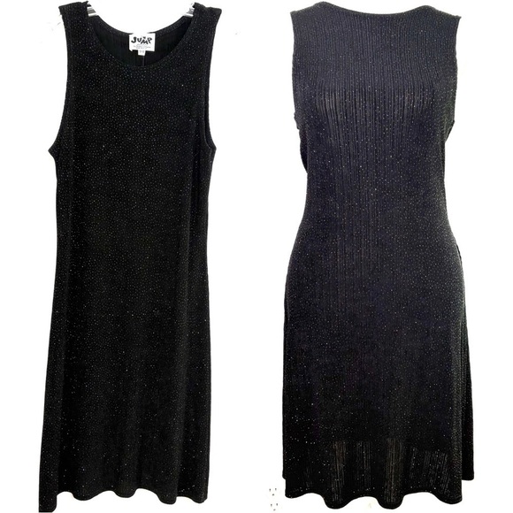 JUMP Vintage 90s Y2K USA Sparkly Stretchy Sleeveless Dress Whimsigoth Grunge S/M - Picture 3 of 13